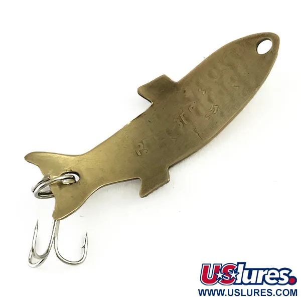 Vintage  Al's gold fish Pee Bee, 1/4oz Brass fishing spoon #6185