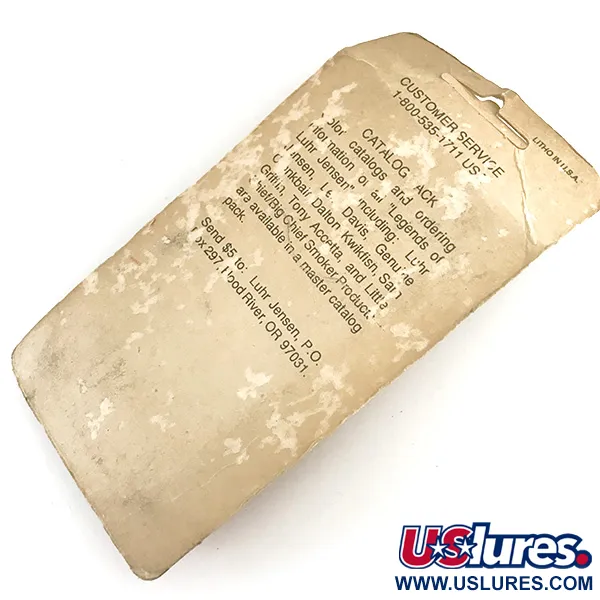  Luhr Jensen Krocodile Stubby, 3/4oz White / Rainbow Blue fishing spoon #6197