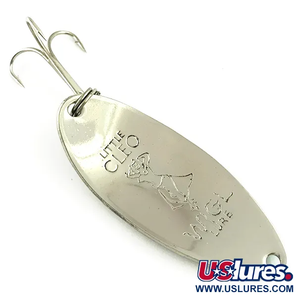 Vintage  Seneca Little Cleo (Hula Girl), 1/2oz Nickel / Green fishing spoon #6205