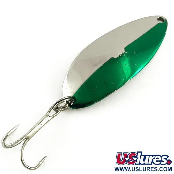 Vintage  Seneca Little Cleo (Hula Girl), 1/2oz Nickel / Green fishing spoon #6205