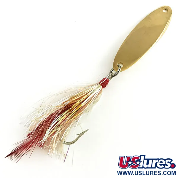 Vintage  Acme Kastmaster with Glowing Tail, 1/2oz Gold fishing spoon #6219