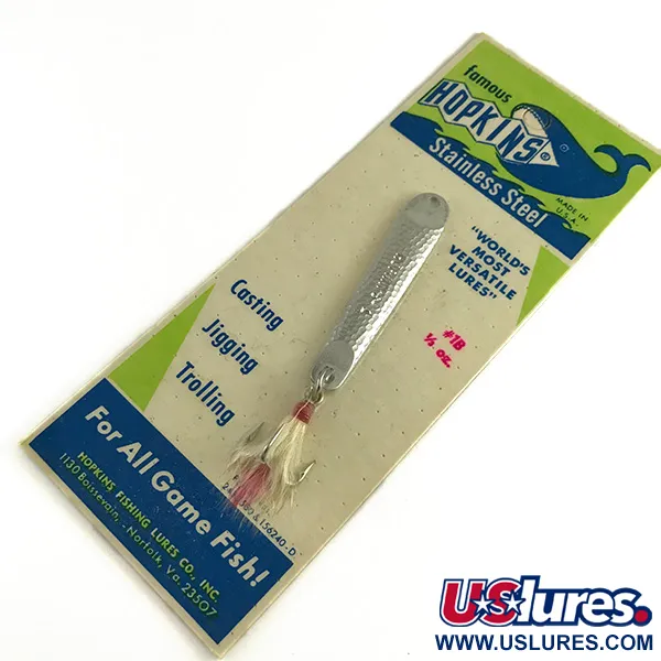   Hopkins s1, 2/5oz Hammered Nickel fishing spoon #6220