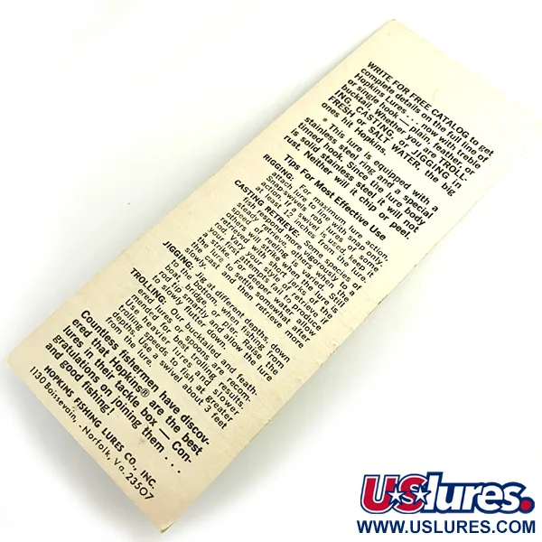   Hopkins s1, 2/5oz Hammered Nickel fishing spoon #6220