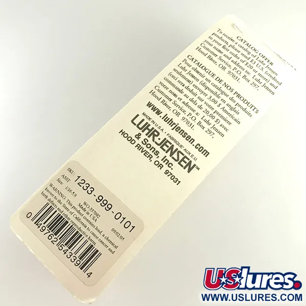   Luhr Jensen Krocodile Stubby, 2/3oz Hammered Nickel fishing spoon #6221