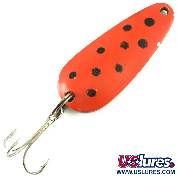 Vintage   Blue Fox Tor-P-Do, 1/2oz Red / Black / Nickel fishing spoon #6234