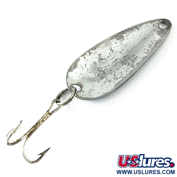 Vintage  Worth Chippewa, 3/16oz Nickel / Blue fishing spoon #6243