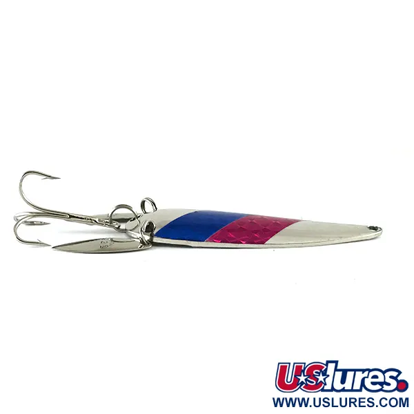 Vintage   Marathon (with sonic blades), 3/5oz Nickel / Red / Blue fishing spoon #6249