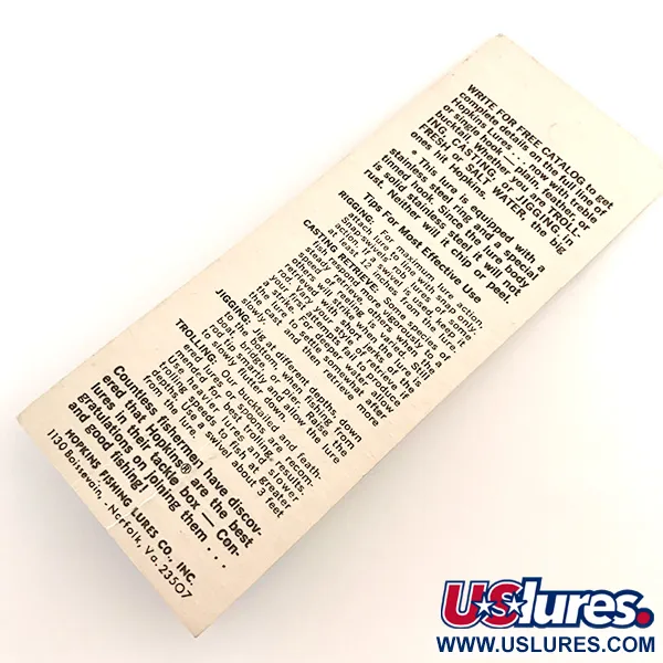   Hopkins s1, 2/5oz Hammered Nickel fishing spoon #6274