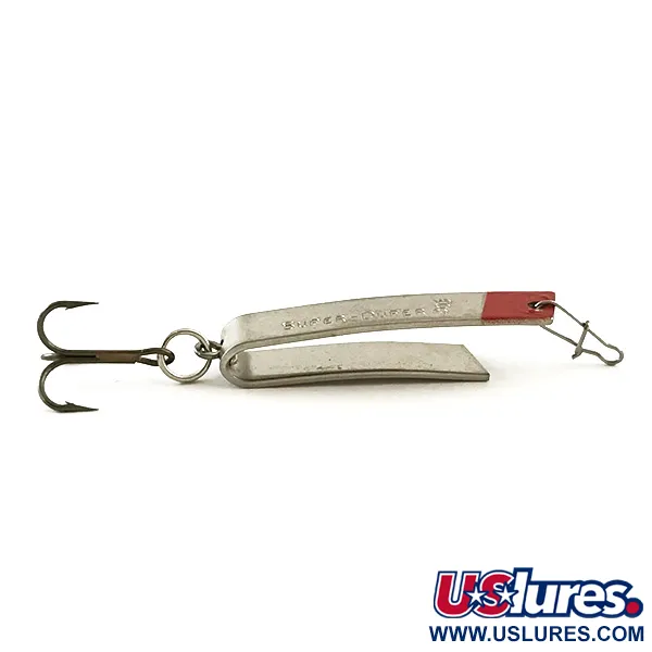 Vintage  South Bend Super Duper 503, 1/8oz Nickel / Red fishing spoon #6280