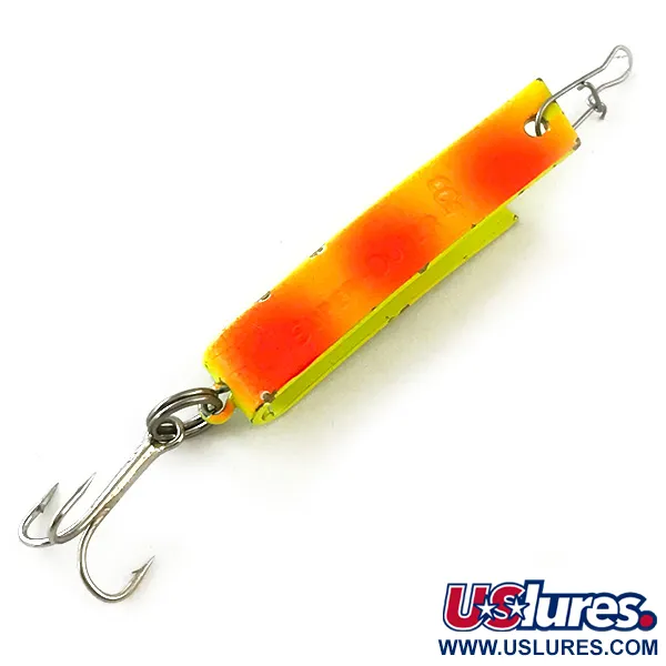 Vintage  South Bend Super-Duper 503 UV, 1/8oz Yellow / Red fishing spoon #6282