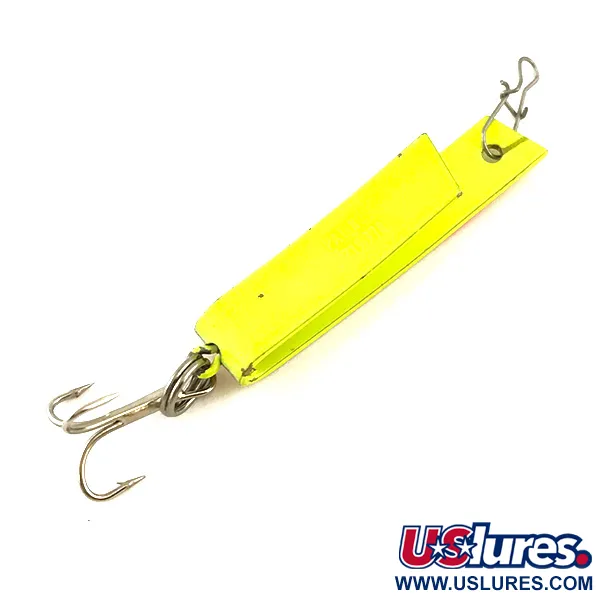 Vintage  South Bend Super-Duper 503 UV, 1/8oz Yellow / Red fishing spoon #6282