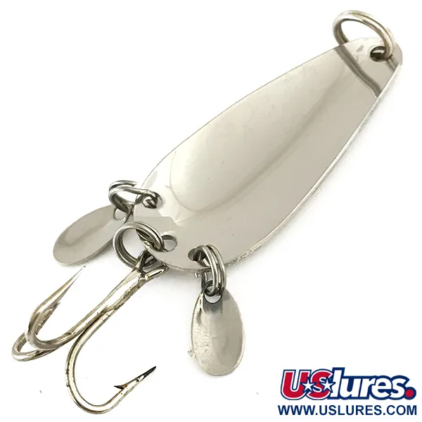 Vintage   Luhr Jensen (with sonic blades), 2/5oz Nickel fishing spoon #6288