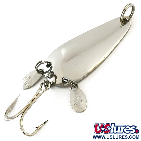 Vintage   Luhr Jensen (with sonic blades), 2/5oz Nickel fishing spoon #6288