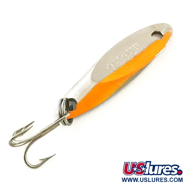Vintage  Acme Kastmaster , 3/32oz Nickel / Orange fishing spoon #6314