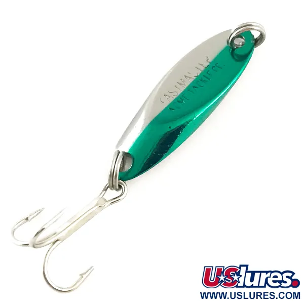 Vintage  Acme Kastmaster , 3/32oz Nickel / Green fishing spoon #6341