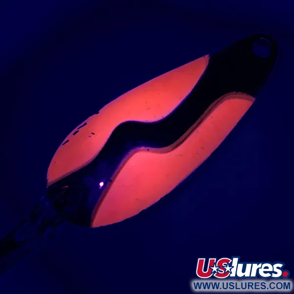 Vintage  Acme Kamlooper UV, 2/5oz Nickel / Orange fishing spoon #6362