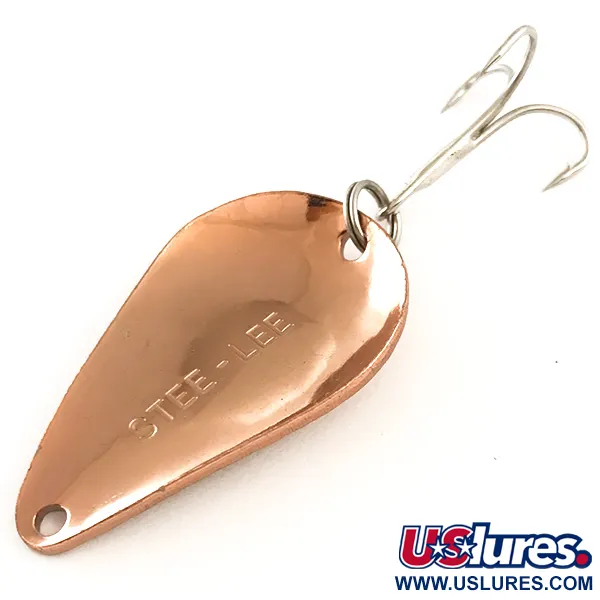 Vintage   Acme Stee-Lee, 1/2oz Hammered Copper fishing spoon #6383