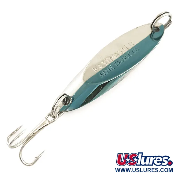 Vintage  Acme Kastmaster , 1/4oz Nickel / Blue fishing spoon #6388