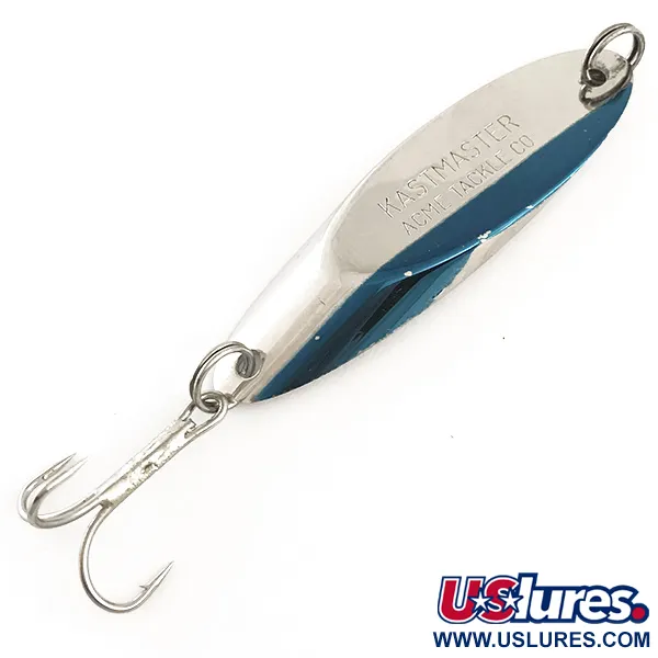Vintage  Acme Kastmaster, 3/4oz Nickel / Blue fishing spoon #6391
