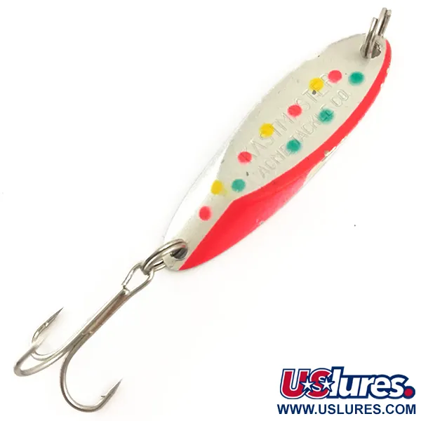 Vintage  Acme Kastmaster UV, 3/8oz Red Trout fishing spoon #6393