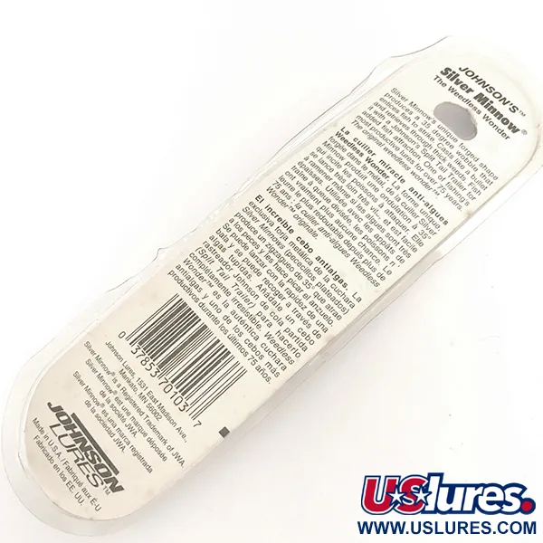   Weedless Johnson Silver Minnow, 1/4oz Gold fishing spoon #6420