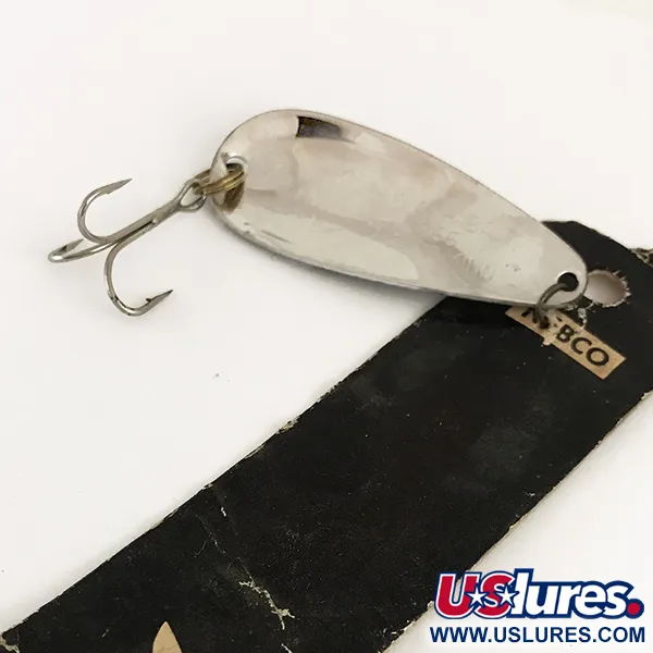   Nebco FlashBait 266, 1/3oz White / Black / Nickel fishing spoon #6421