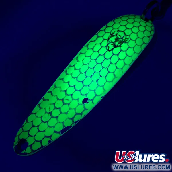 Vintage  Eppinger Dardevle Cop-E-Cat 7400, 1/2oz Yellow / Green / Nickel fishing spoon #6428