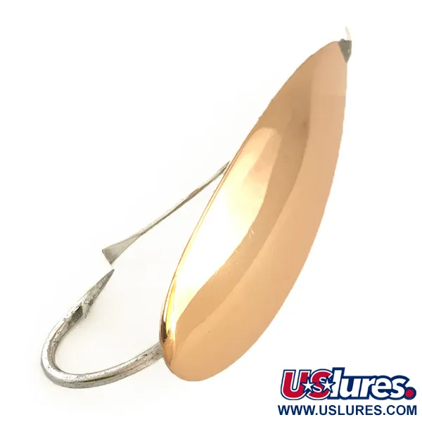 Vintage   Weedless Johnson Silver Minnow, 1oz Copper / Silver fishing spoon #6432