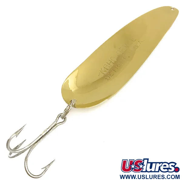 Vintage  Eppinger Dardevle Koho Devle, 1 1/3oz Gold fishing spoon #6433