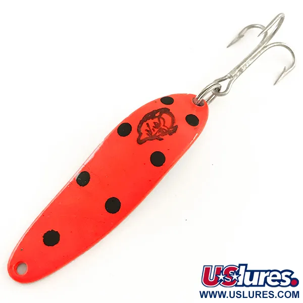 Vintage  Eppinger Dardevle Cop-E-Cat 7300 UV, 1/3oz Red / Black / Nickel fishing spoon #6436