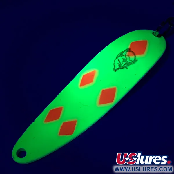 Vintage  Eppinger Dardevle Cop-E-Cat 7400 UV, 1/2oz Five of Diamonds / Yellow / Red / Nickel fishing spoon #6469