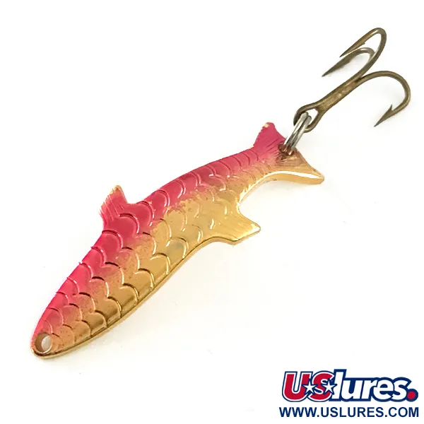 Vintage  Acme Phoebe, 3/32oz Gold / Red fishing spoon #6496