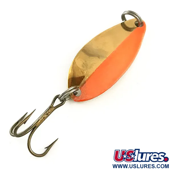 Vintage   Acme Little Cleo, 1/8oz Gold / Orange fishing spoon #6498