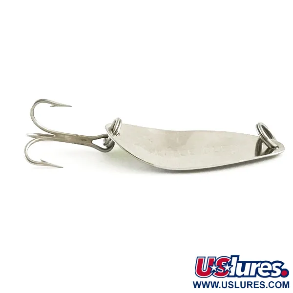 Vintage  Seneca Little Cleo UV, 1/16oz Nickel / Green fishing spoon #6499