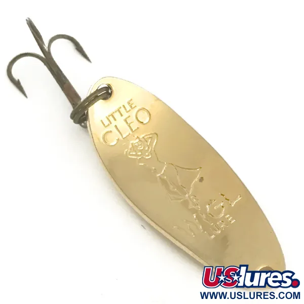 Vintage  Seneca Little Cleo (Hula Girl), 1/3oz Gold / Red fishing spoon #6538