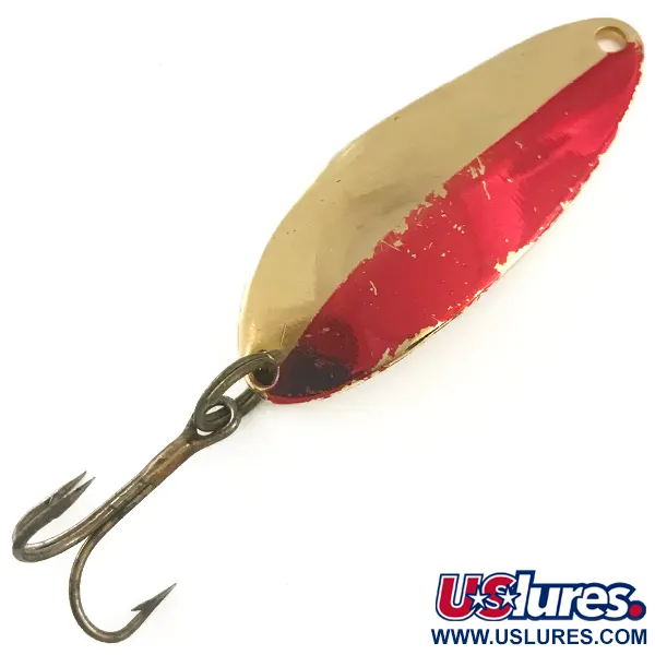 Vintage  Seneca Little Cleo (Hula Girl), 1/3oz Gold / Red fishing spoon #6538
