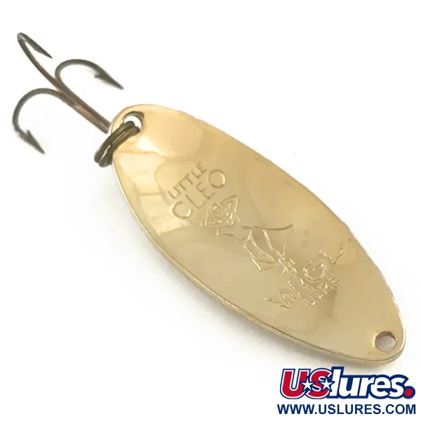 Vintage  Seneca Little Cleo (Hula Girl), 1/2oz Gold / Red fishing spoon #6539
