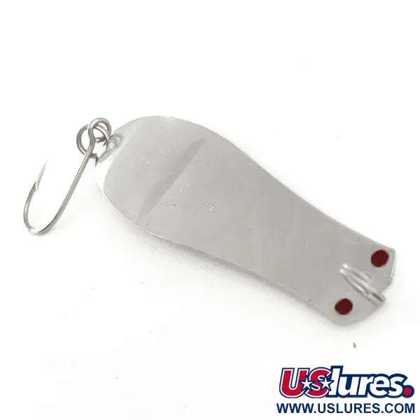 Vintage  Prescott Spinner Thin Doctor 175, 1/4oz Nickel / Red fishing spoon #6541