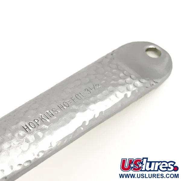 Vintage   Hopkins No=Eql hammerd, 2oz Hammered Nickel fishing spoon #6551