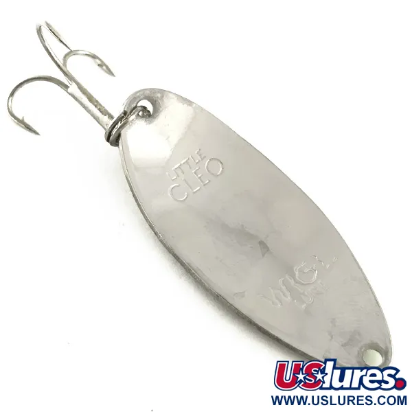 Vintage   Acme Little Cleo, 1/2oz Nickel / Green fishing spoon #6555