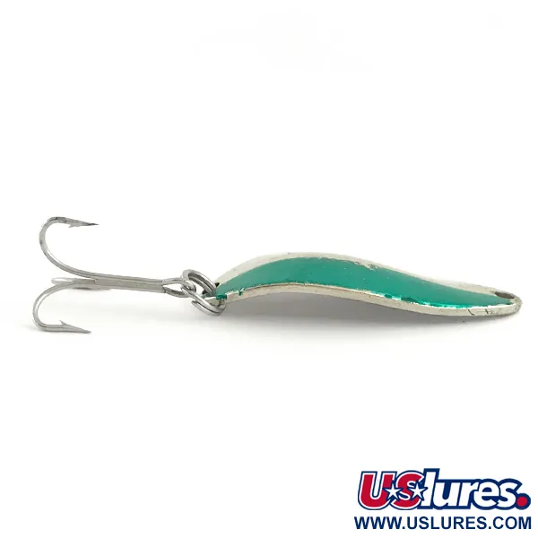 Vintage  Seneca Little Cleo (Hula Girl), 1/3oz Nickel / Green fishing spoon #6556