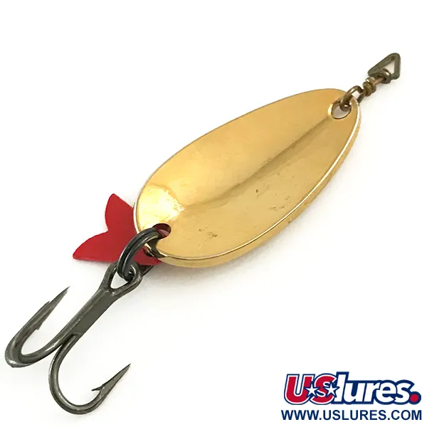 Vintage   Acme Fish Hawk, 3/16oz Gold / Red fishing spoon #6562
