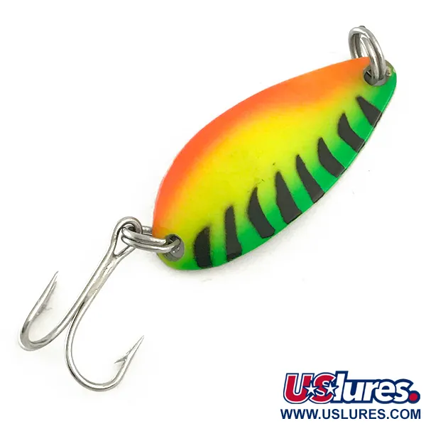 Vintage  Acme Little Cleo, 1/8oz Fire Tiger fishing spoon #6563