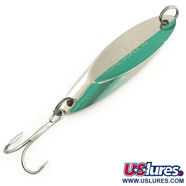 Vintage  Acme Kastmaster , 1/2oz Nickel / Green fishing spoon #6581