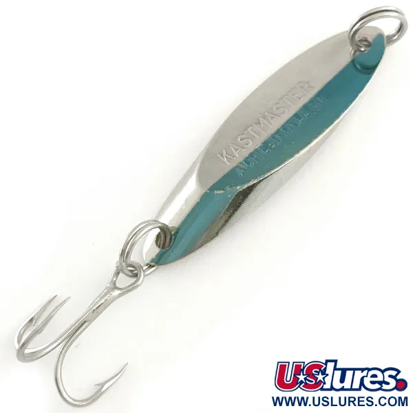 Vintage  Acme Kastmaster , 1/4oz Nickel / Blue fishing spoon #6584