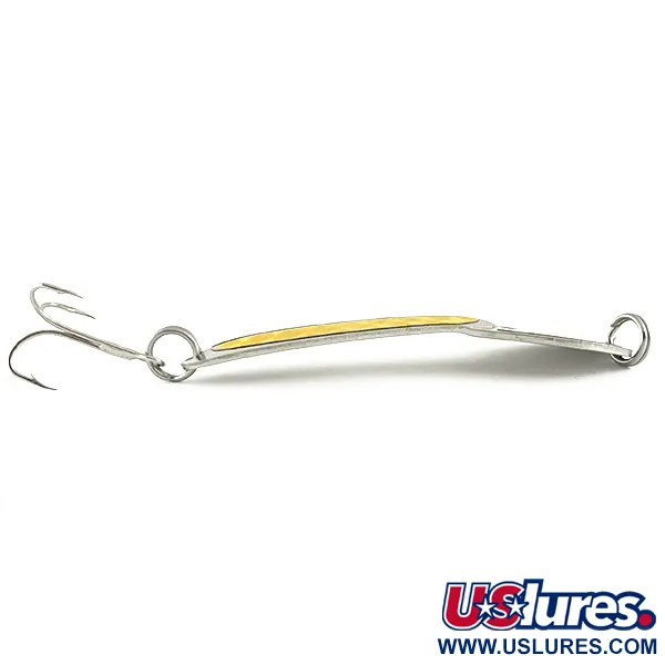 Vintage  Glen Evans Loco 4, 3/4oz Nickel / Golden Hologram fishing spoon #6600