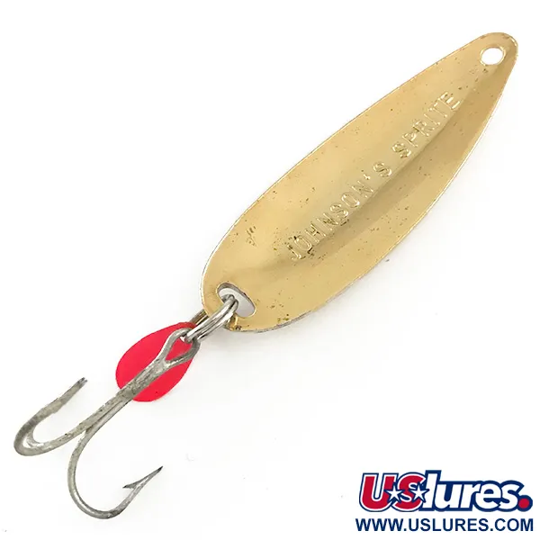 Vintage   Johnson Sprite, 1/3oz Gold fishing spoon #6610
