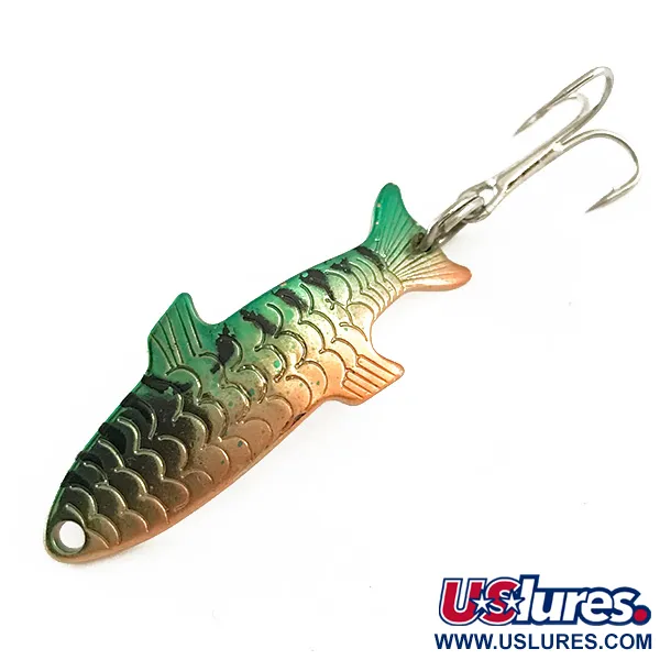 Vintage  Acme Phoebe, 1/8oz Fire Tiger fishing spoon #6614