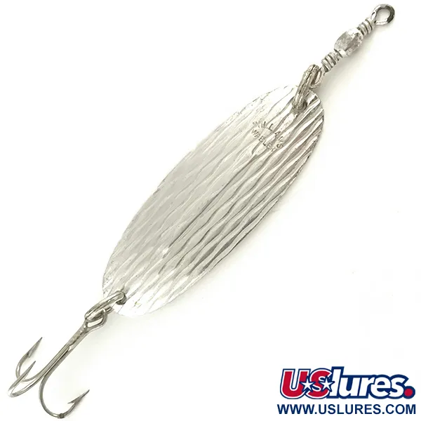 Vintage   Williams Wabler W40, 1/4oz Hammered Silver fishing spoon #6629