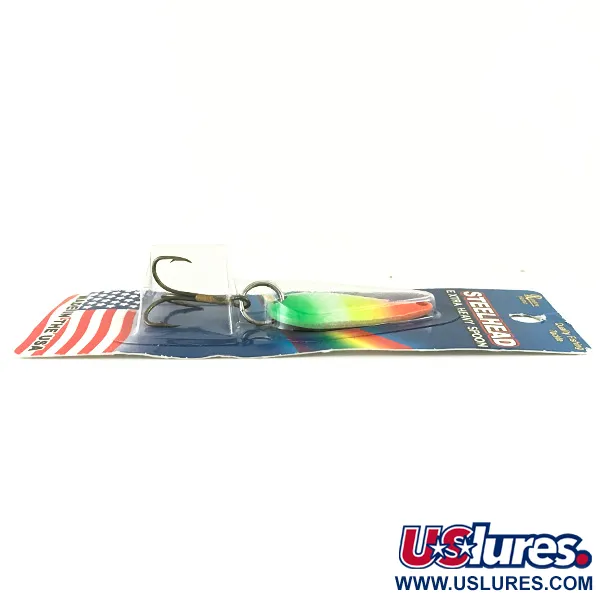  Rainbow Plastics Steelhead UV, 1/2oz Fluorescent Green / Yellow fishing spoon #6632